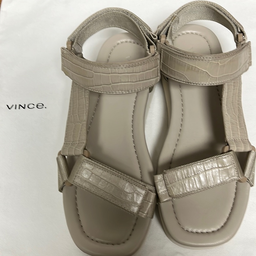 Vince Carver Sport Sandal in Cobblestone, Size 6, with dust bag, no box